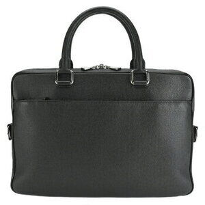 Louis Vuitton Briefcase Leather Bag Handbag Black Business Taiga Document PDB